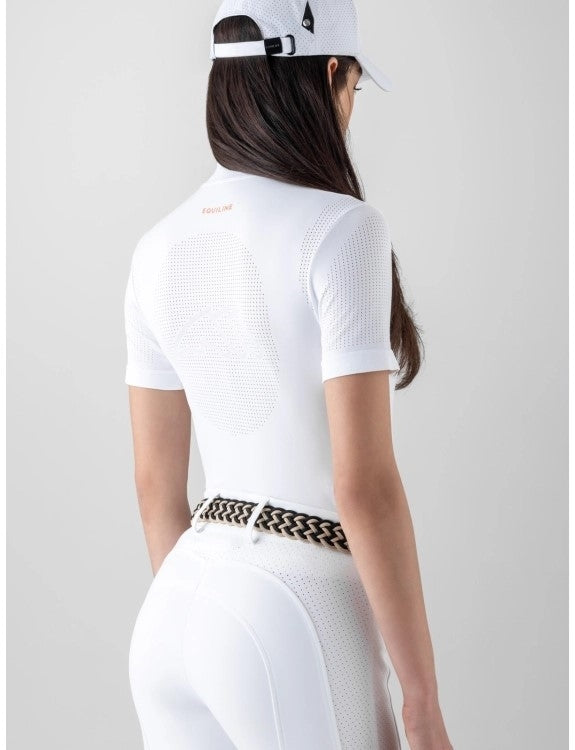 POLO DA COMPETIZIONE BIANCA DONNA EQUILINE