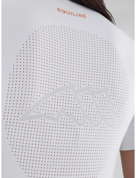 POLO DA COMPETIZIONE BIANCA DONNA EQUILINE