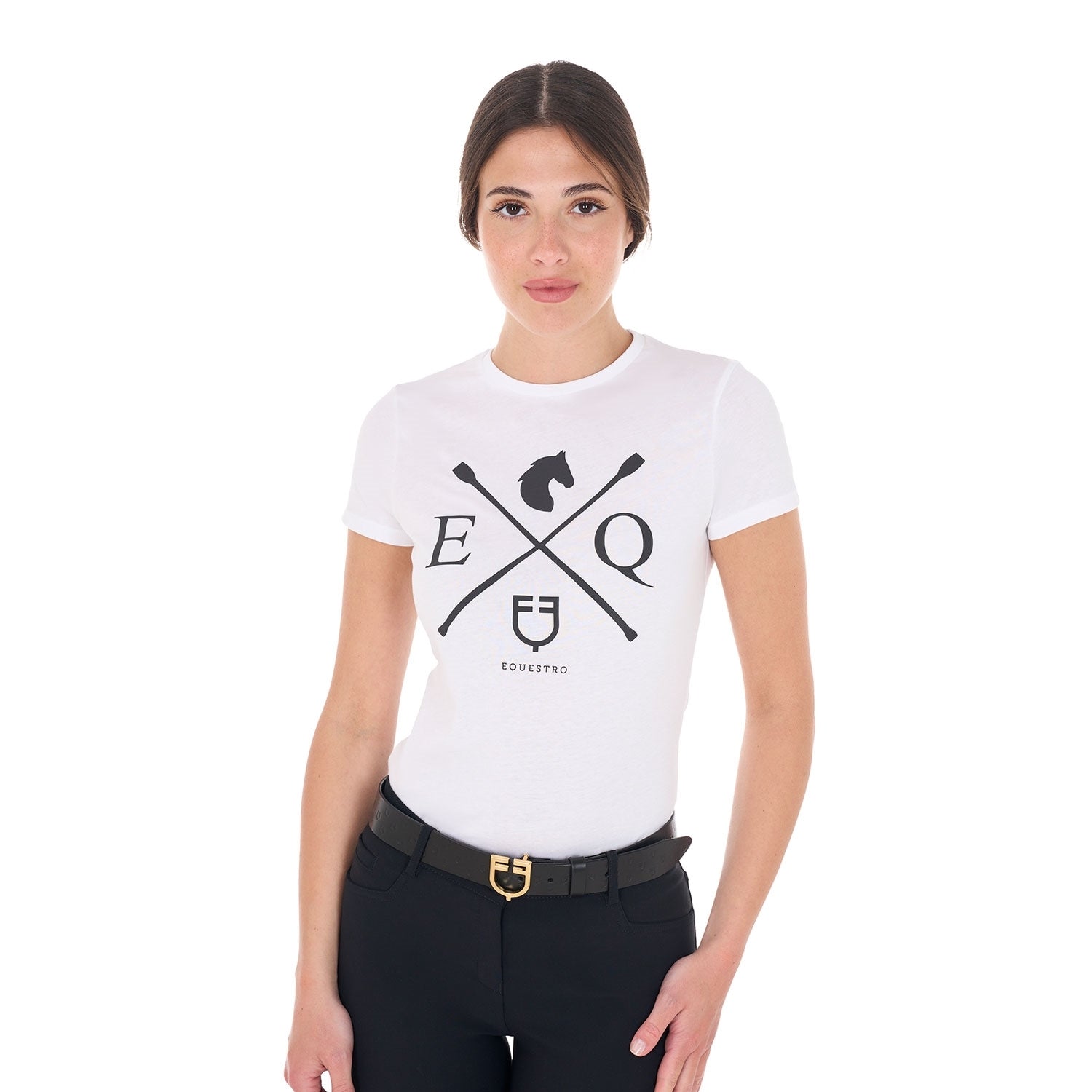 T-SHIRT EQUESTRO IN COTONE