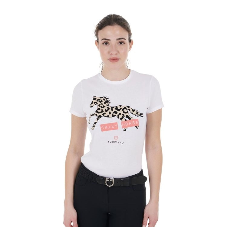 T-SHIRT DA DONNA IN COTONE CRAZY HORSE
