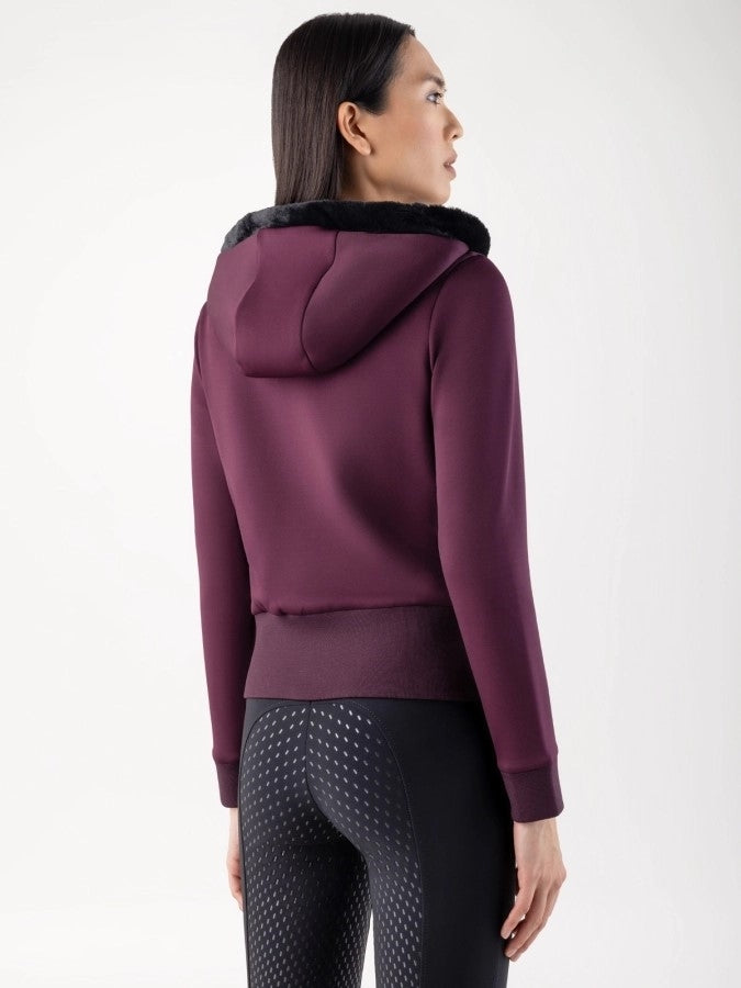 FELPA FULL ZIP CON PELLICCIA EQUILINE