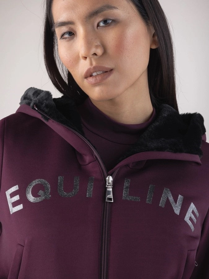FELPA FULL ZIP CON PELLICCIA EQUILINE