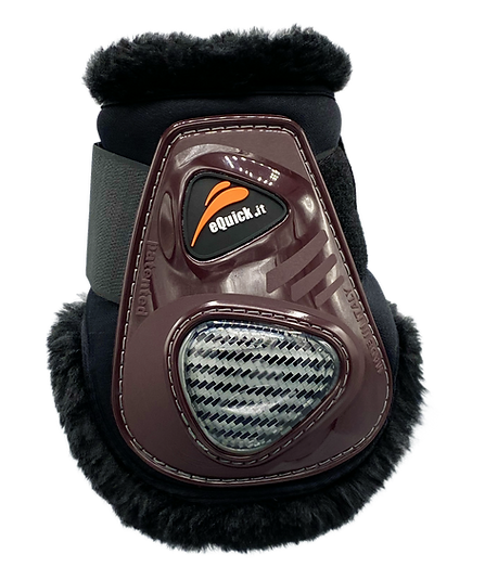 EQUICK ECARBON SHOCK REAR VELCRO FLUFFY