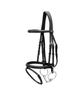 FLAH NOSEBAND BRIDLE WITH SNAP CHEEKPIECES WO DYON