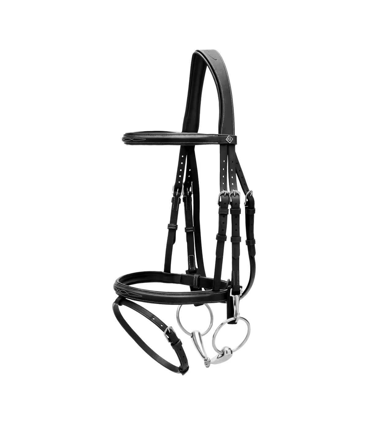FLAH NOSEBAND BRIDLE WITH SNAP CHEEKPIECES WO DYON