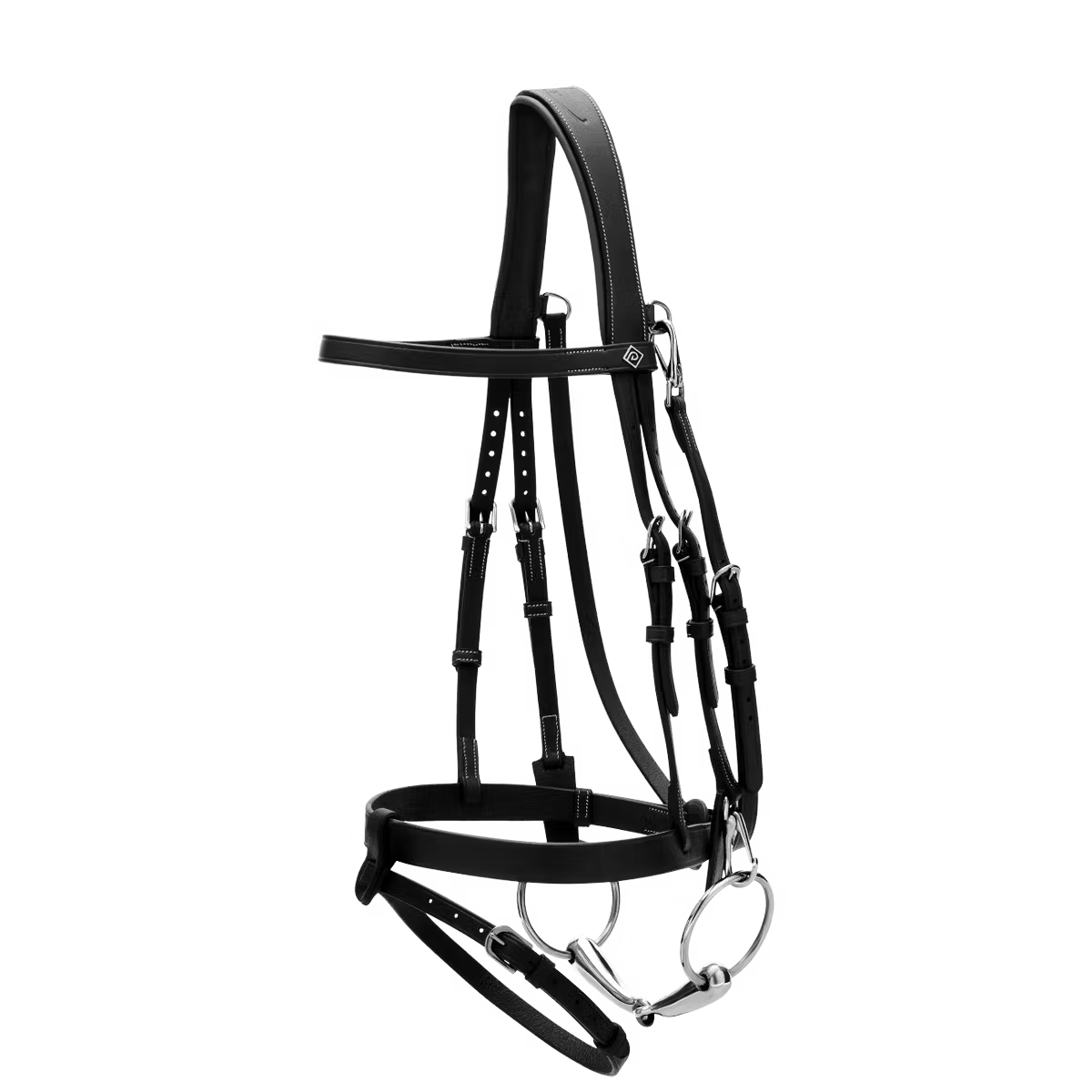 FLAT LEATHER BRIDLE WITH SNAP HOOKS WO DYON