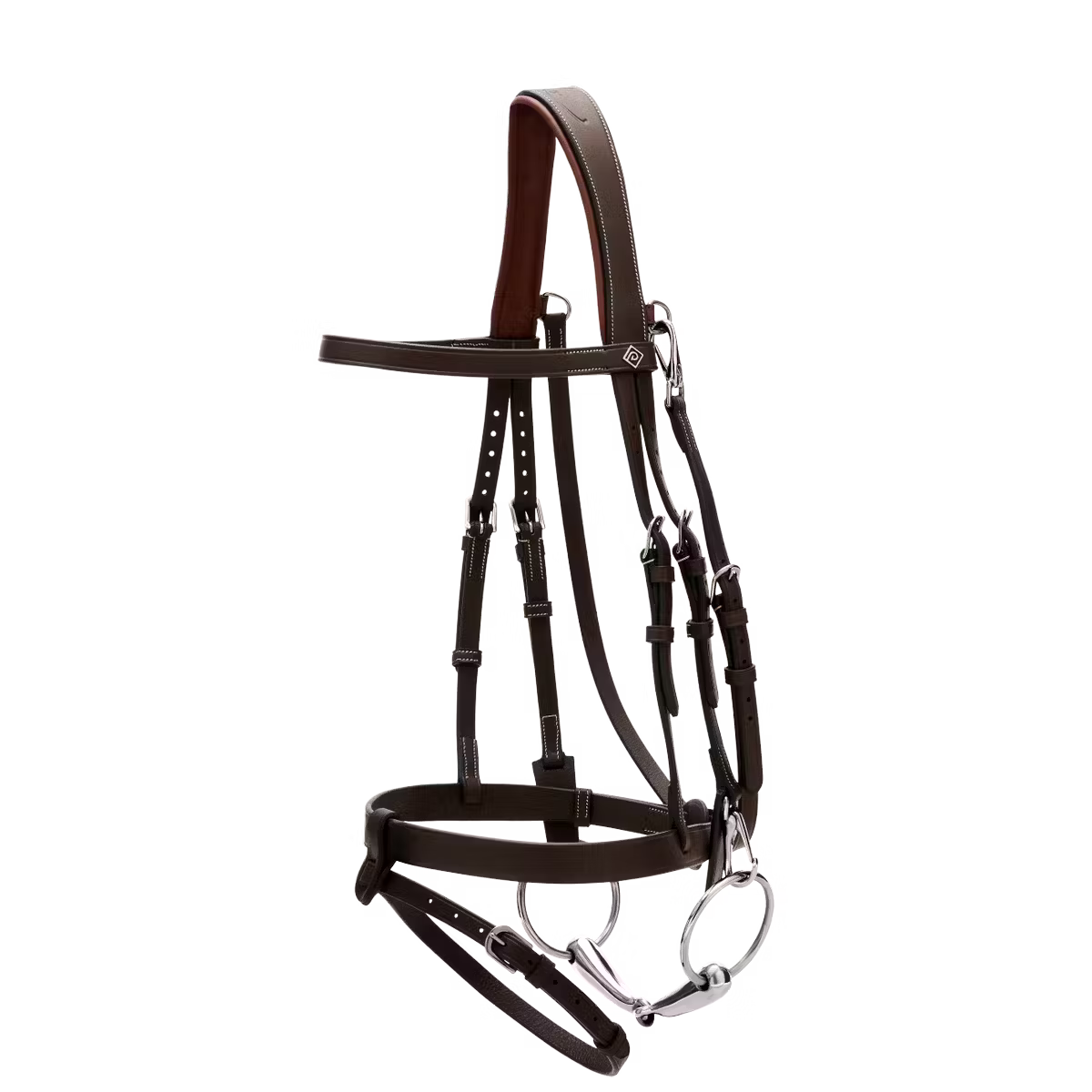 FLAT LEATHER BRIDLE WITH SNAP HOOKS WO DYON