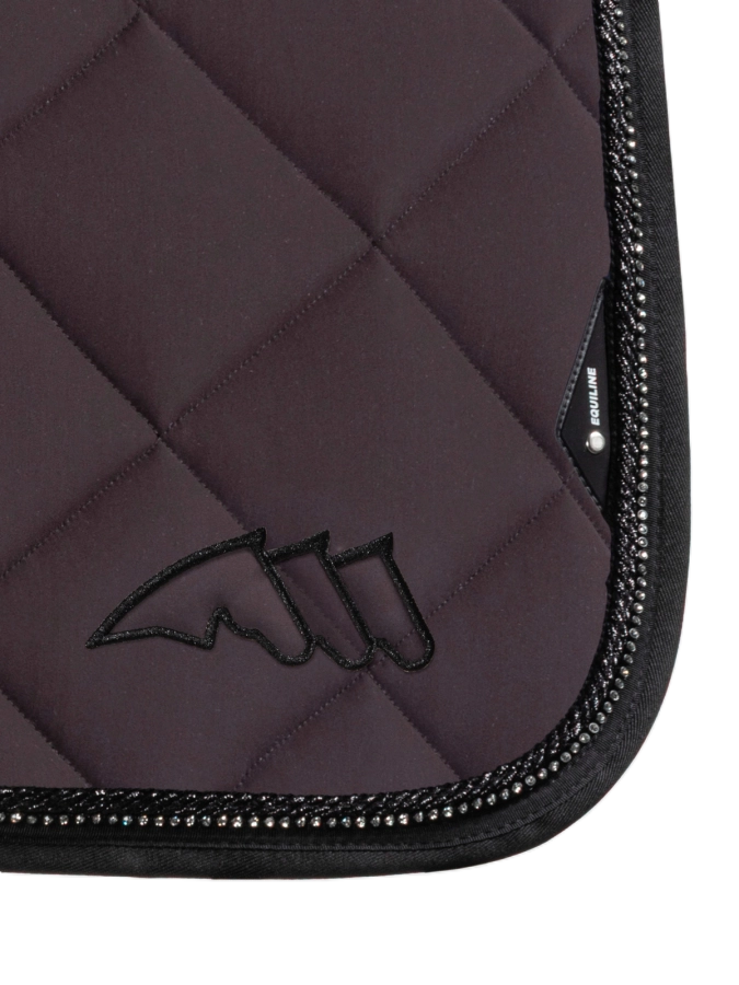 SOTTOSELLA TECNICO A ROMBI CON BORDO IN STRASS EQUILINE