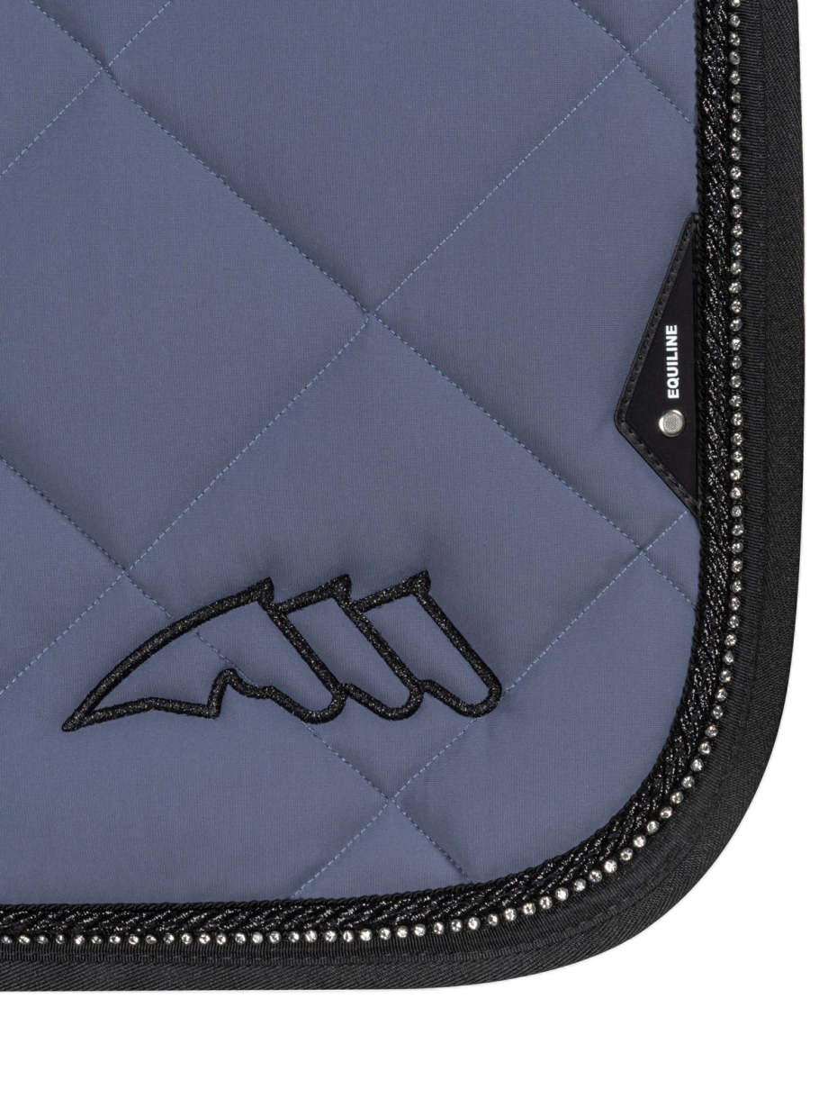 SOTTOSELLA TECNICO A ROMBI CON BORDO IN STRASS EQUILINE