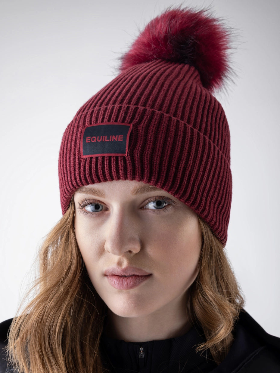 CAPPELLO IN MAGLIA CON POPON EQUILINE