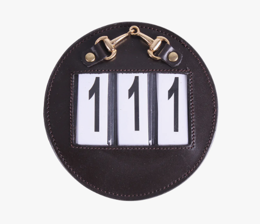 PORTA NUMERO DA TESTIERE IN PELLE CON MORSO