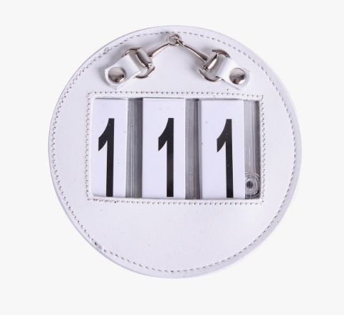 PORTA NUMERO DA TESTIERE IN PELLE CON MORSO