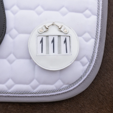 PORTA NUMERO DA TESTIERE IN PELLE CON MORSO