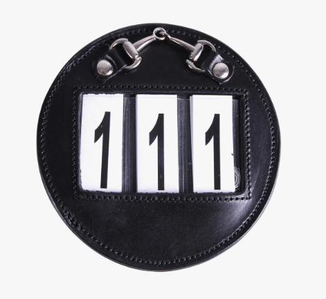 PORTA NUMERO DA TESTIERE IN PELLE CON MORSO