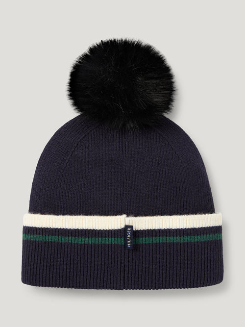 DEAN POM POM BEANIE DESERT SKY TOMMY HILFIGER